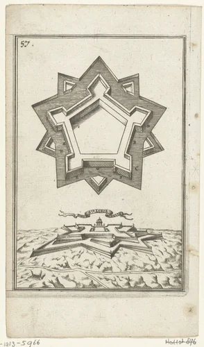 Illustratie voor 'Den Arbeid van Mars' van Allain Manesson Mallet by Romeyn de Hooghe, print, 1672