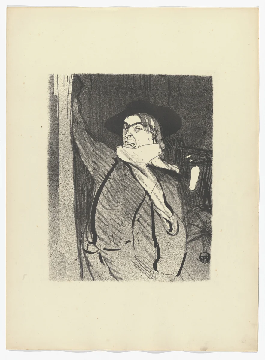 Aristide Bruant from Le Café Concert by Henri de Toulouse-Lautrec, illustrated book, 1893
