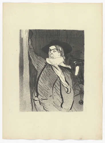 Aristide Bruant from Le Café Concert by Henri de Toulouse-Lautrec, illustrated book, 1893