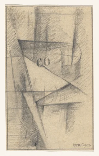 Study for Composition by Nikolai Suetin, drawing, 1920