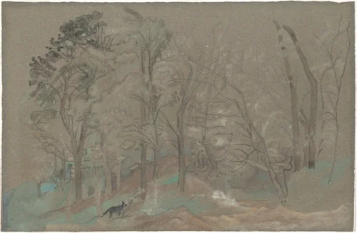 The First Snowfall by Arthur B. Davies, drawing, 1877-1887
