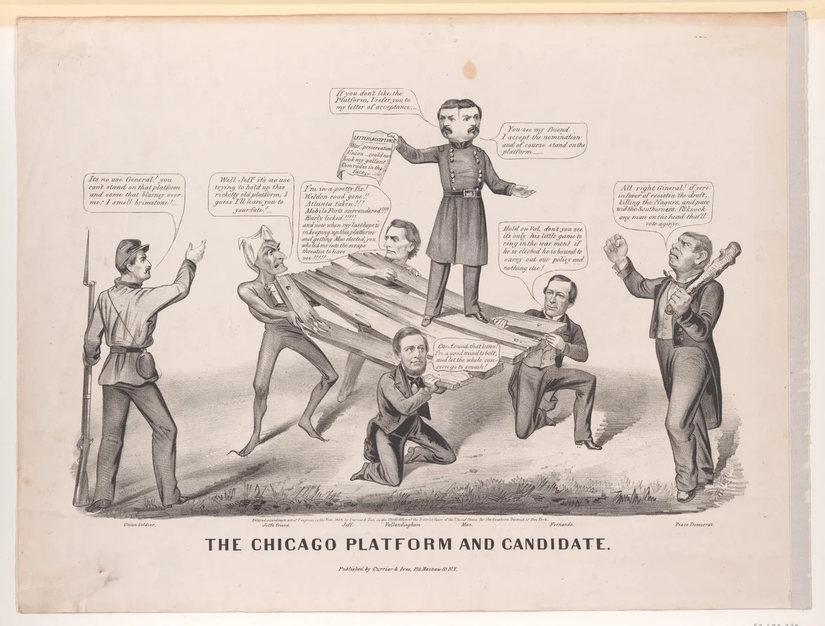 The Chicago Platform and Candidate by Louis Maurer, print, 1864