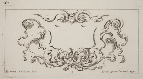 Cartouche by François Collignon; Stefano Della Bella, print, 1646