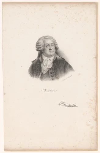 Portret van Honoré-Gabriel de Riqueti, graaf van Mirabeau by anonymous, print, 1818-1842