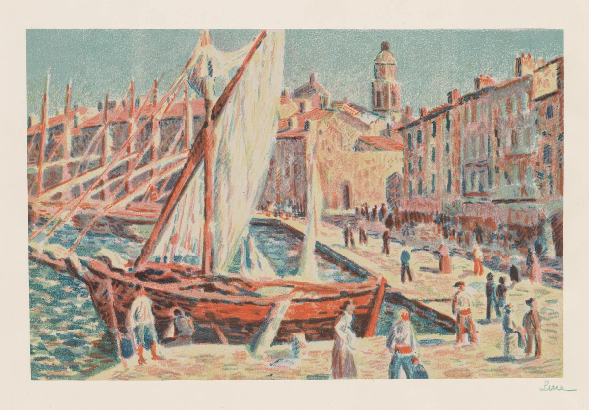 Saint-Tropez by Maximilien Luce, print, 1897