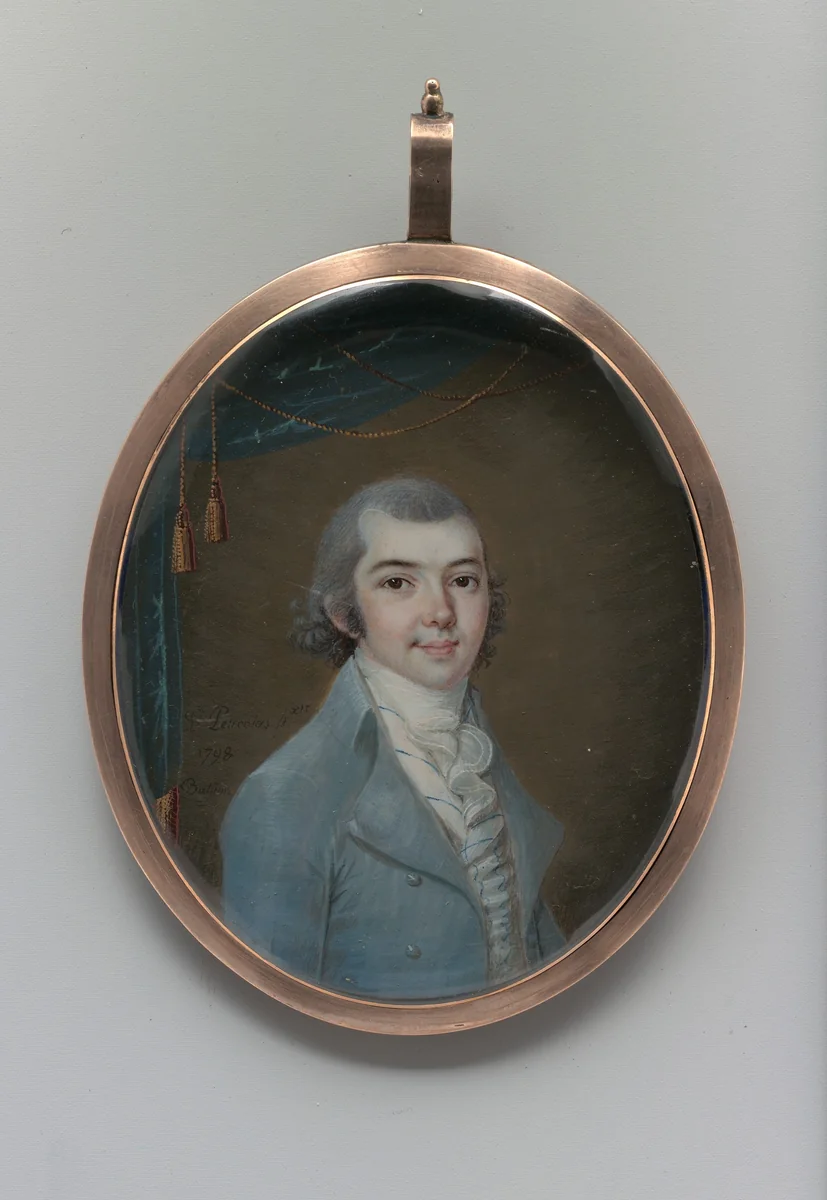 Portrait of a Gentleman by Philippe Abraham Peticolas, artwork, 1798
