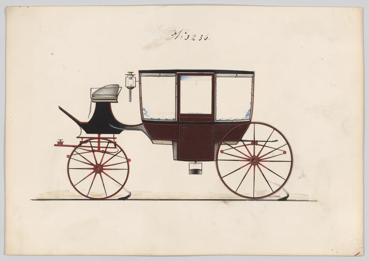 Coach #3236 by Brewster & Co., drawing, 1876