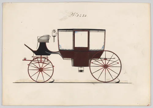 Coach #3236 by Brewster & Co., drawing, 1876