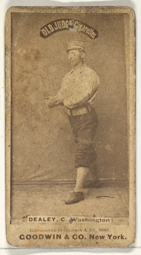 Patrick "Pat" E. Dealy, Catcher, Washington Nationals, from the Old Judge series (N172) for Old Judge Cigarettes by Goodwin & Company, photograph, 1887
