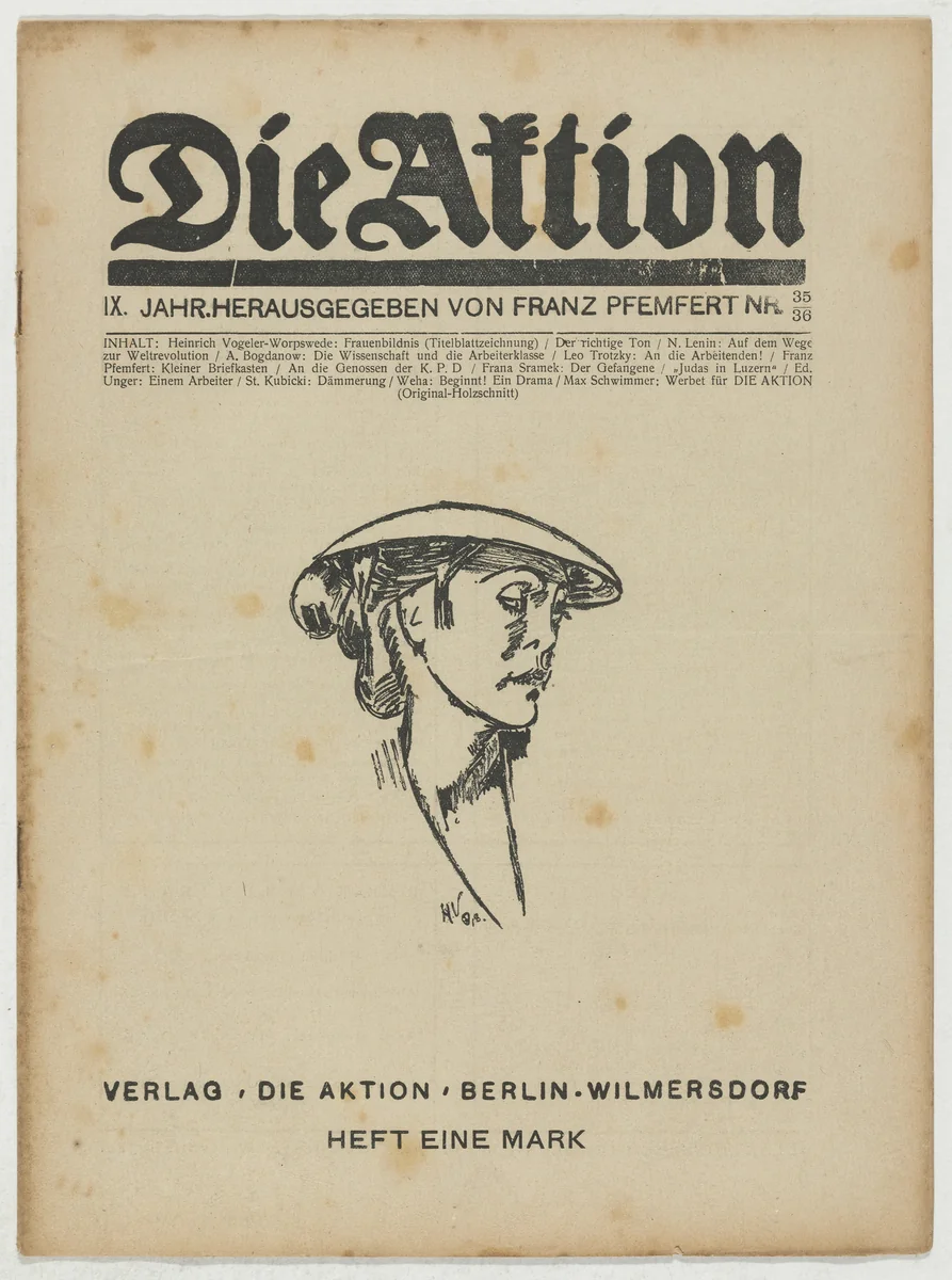 Die Aktion, vol. 9, no. 35/36 by Max Schwimmer, periodical, 1919
