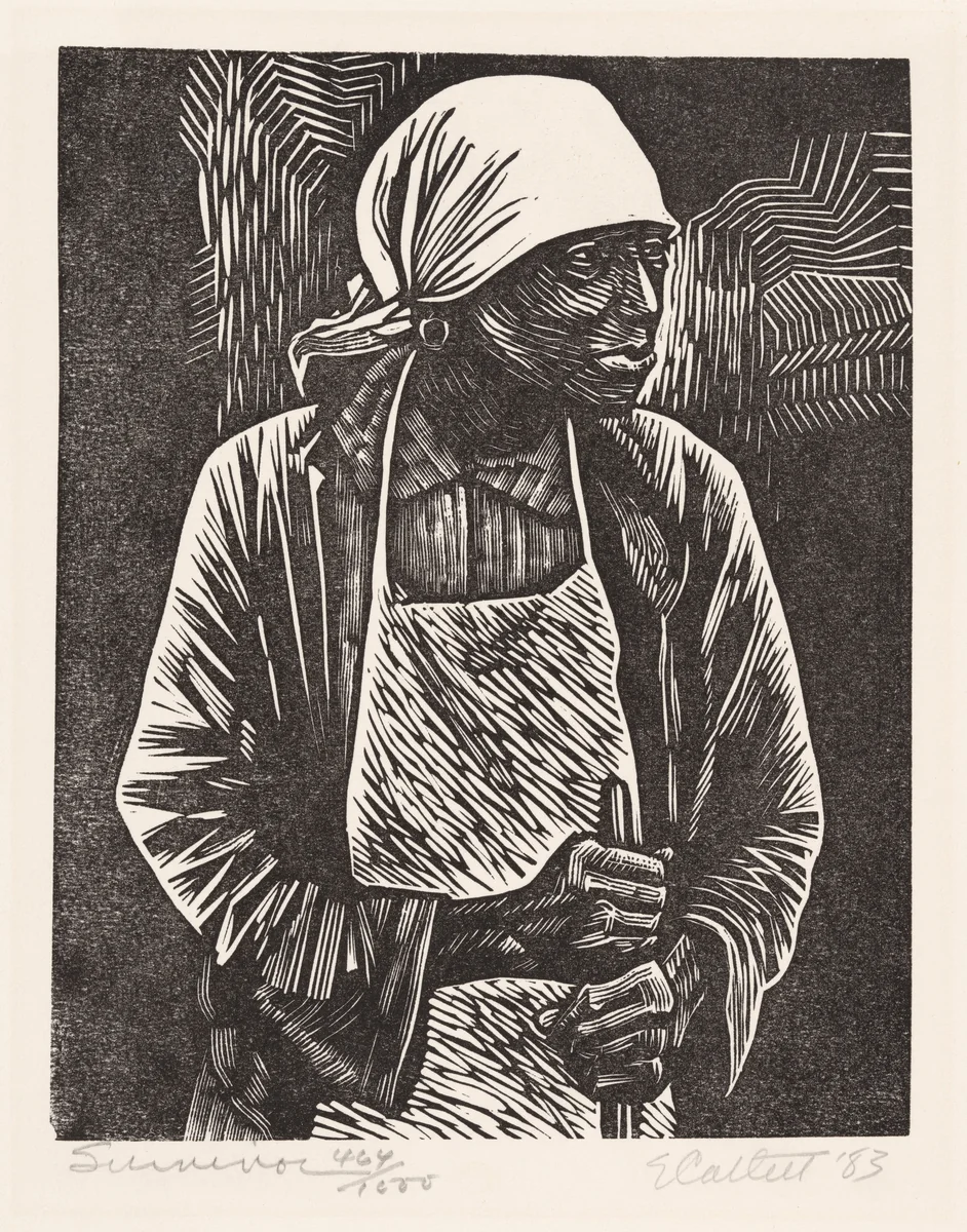 Survivor by Elizabeth Catlett, print, 1983