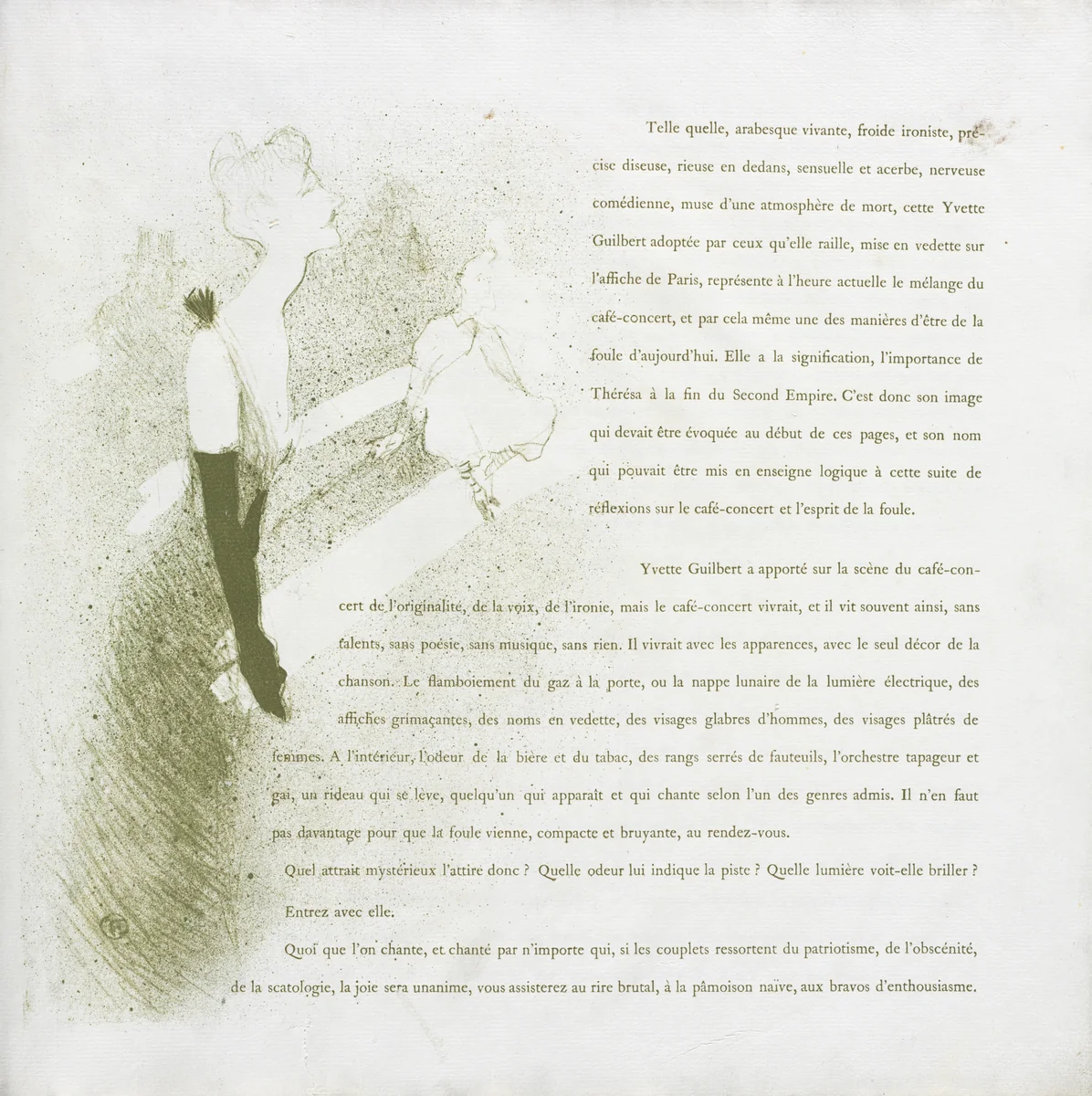 Yvette Guilbert-French Series: No. 2 by Henri de Toulouse-Lautrec, book, 1894