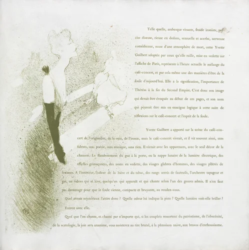 Yvette Guilbert-French Series: No. 2 by Henri de Toulouse-Lautrec, book, 1894