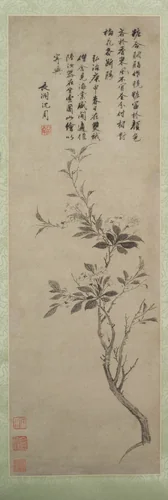 Flowering Crab Apple by Shen Zhou (沈周), painting, 1500