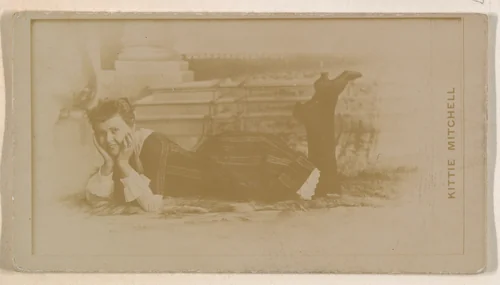 Kittie Mitchell, from the Actresses series (N245) issued by Kinney Brothers to promote Sweet Caporal Cigarettes by Kinney Brothers Tobacco Company, photograph, 1890