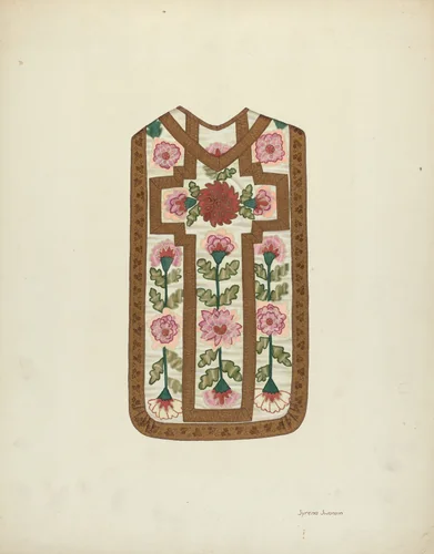 Ecclesiastical Vestment by Syrena Swanson, index of american design, 1939