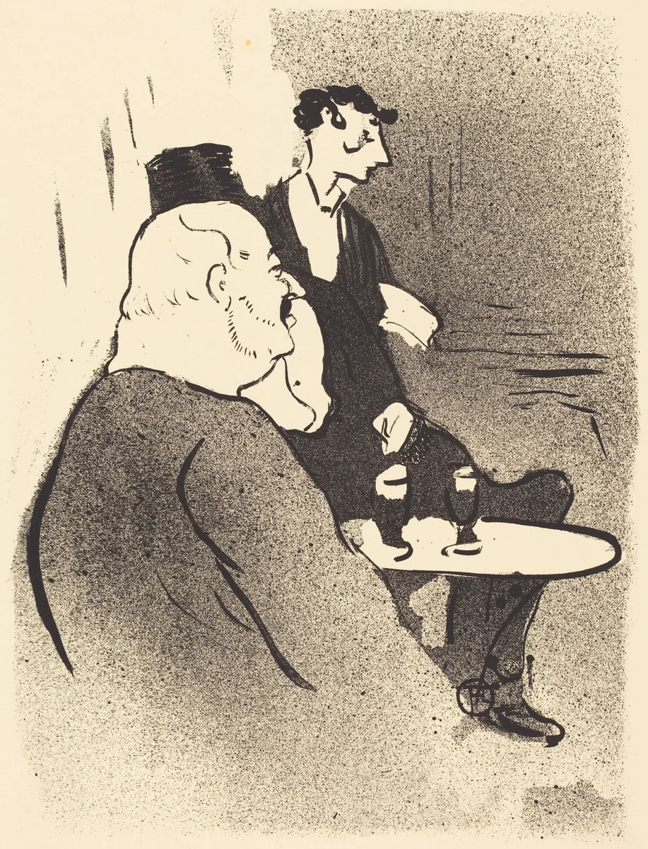 Ducarre at the Ambassadeurs (Ducarre aux ambassadeurs) by Henri de Toulouse-Lautrec, print, 1893