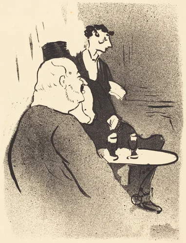 Ducarre at the Ambassadeurs (Ducarre aux ambassadeurs) by Henri de Toulouse-Lautrec, print, 1893