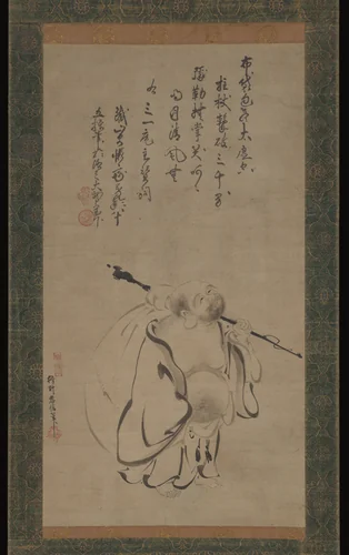 Hotei by Kano Takanobu, painting, 1616