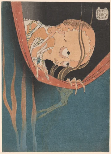 Kohada Koheiji, from the series "One Hundred Ghost Tales (Hyaku monogatari)" by Katsushika Hokusai (葛飾 北斎), print, 1826-1836