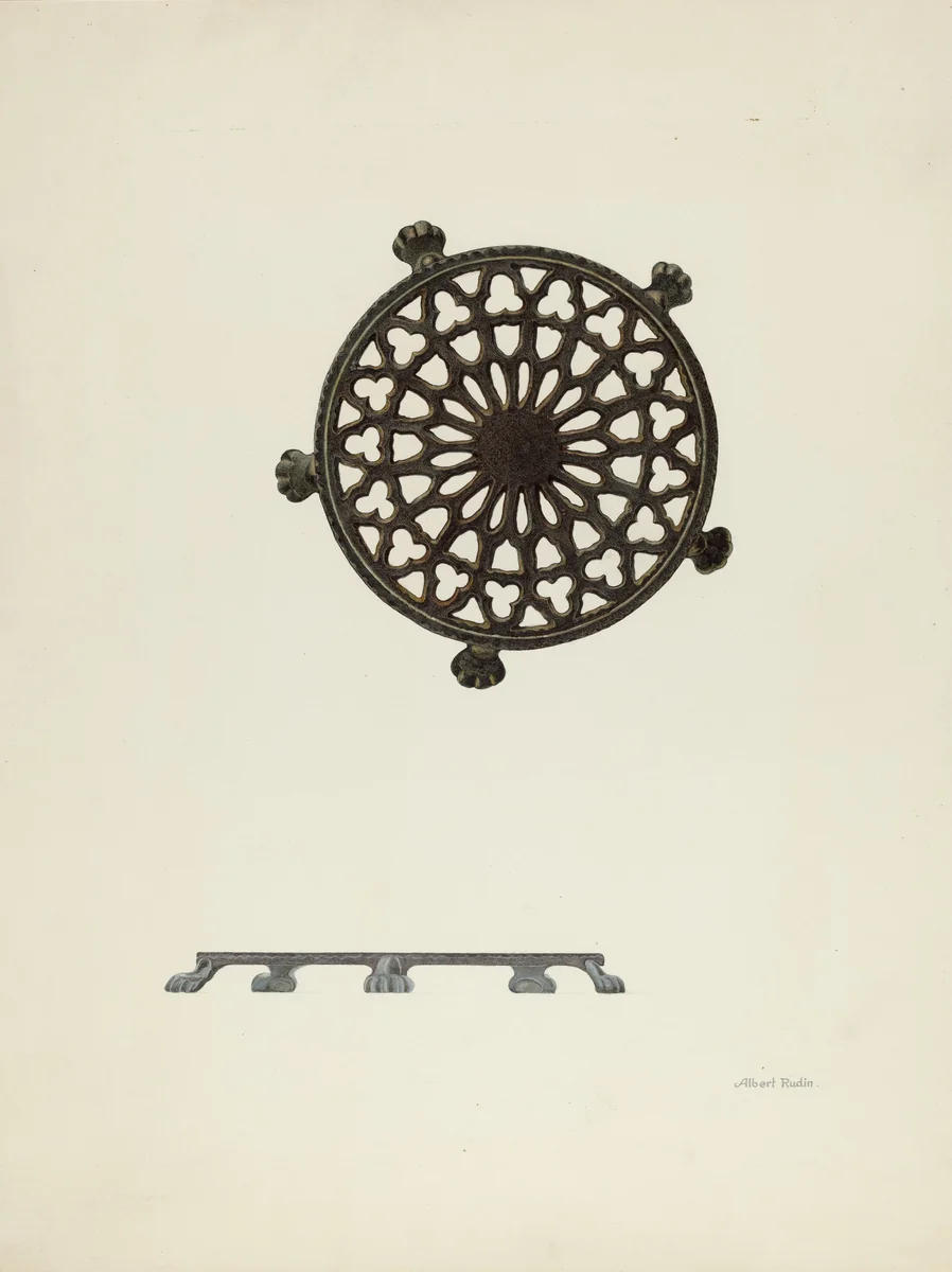 Trivet by Albert Rudin, index of american design, 1939