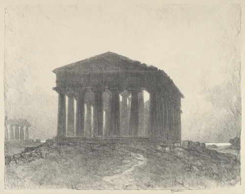 Paestum, Evening by Joseph Pennell, print, 1913