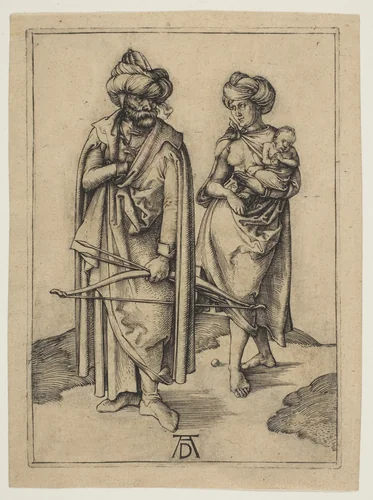 Turkish Family by Albrecht Dürer, print, 1496