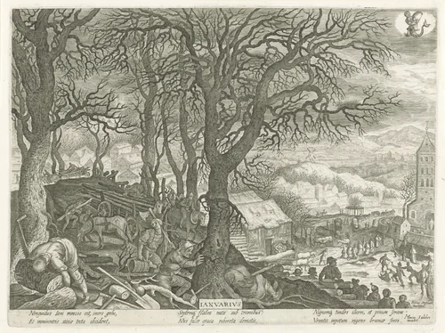 Januari by Aegidius Sadeler, print, 1607