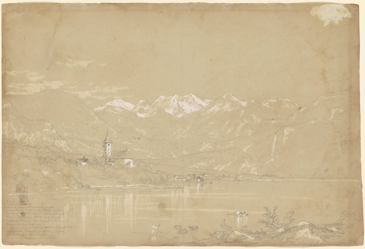 Lake of Brienz by John William Casilear, drawing, 1850-1893