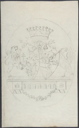 Design for coat of arms by anonymous, drawing, 1700-1800