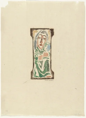 Mother and Child by Max Weber, print, 1919