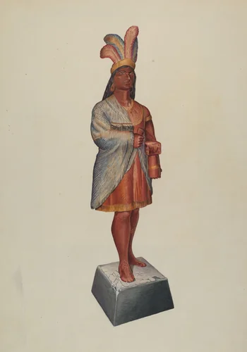 Cigar Store Indian by Albert Ryder, index of american design, 1937