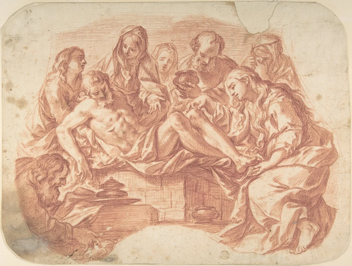 The Entombment by Johann Friedrich Overbeck, drawing, 1700-1800