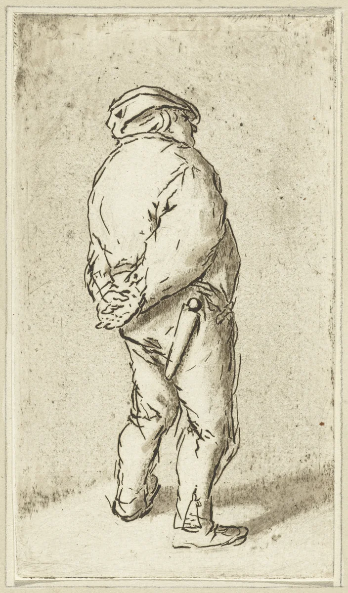 Staande man by Cornelis van Noorde, print, 1787