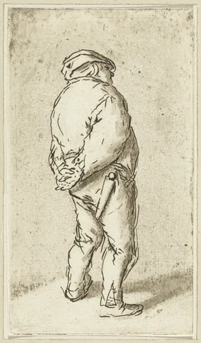 Staande man by Cornelis van Noorde, print, 1787