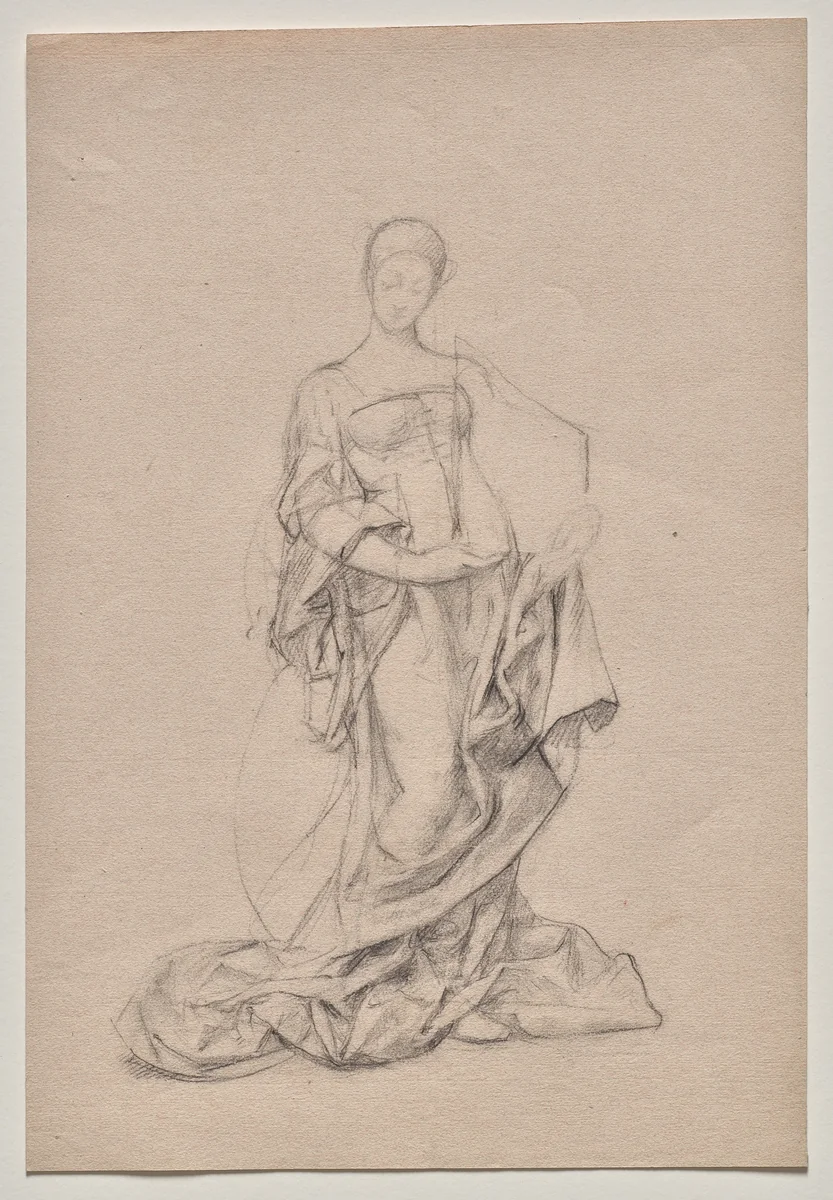 Architecture by Marie Bracquemond, drawing, 1878