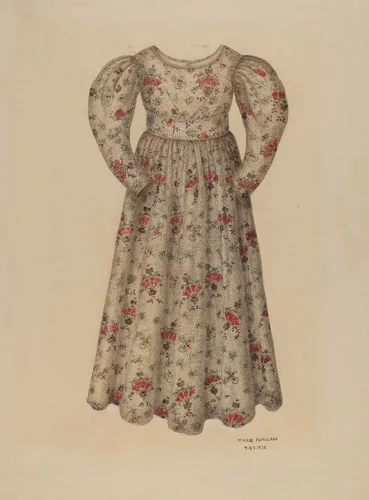 Girl's Chintz Dress by Marie Famularo, index of american design, 1938