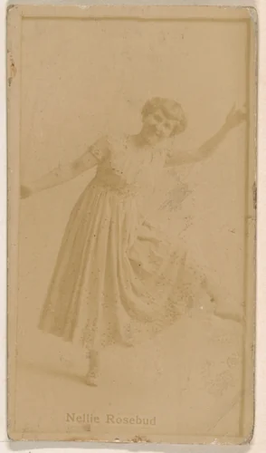 Nellie Rosebud, from the Actresses series (N245) issued by Kinney Brothers to promote Sweet Caporal Cigarettes by Kinney Brothers Tobacco Company, photograph, 1890