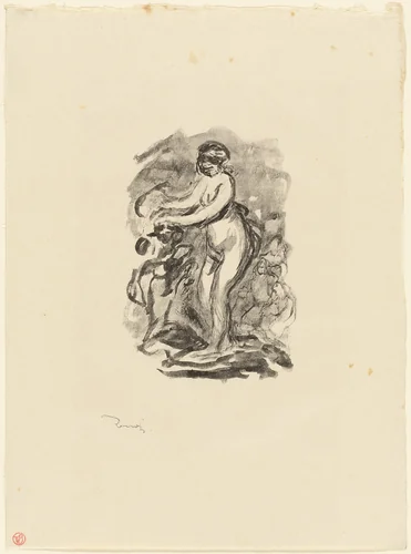 Woman with Grapevine, 1st variant by Pierre-Auguste Renoir, print, 1899-1909