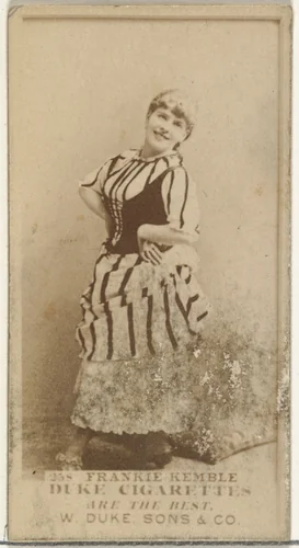 Card Number 258, Frankie Kemble, from the Actors and Actresses series (N145-7) issued by Duke Sons & Co. to promote Duke Cigarettes by W. Duke, Sons & Co., photograph, 1880-1889
