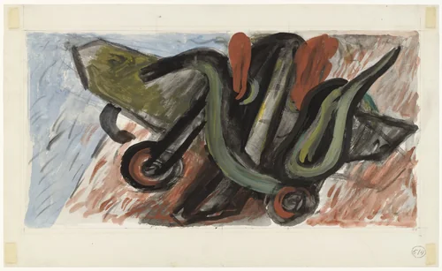 Study for Dive Bomber and Tank by José Clemente Orozco, drawing, 1940