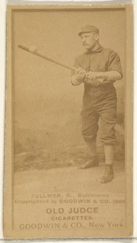 Fullmer, Catcher, Baltimore Orioles, from the Old Judge series (N172) for Old Judge Cigarettes by Goodwin & Company, photograph, 1888