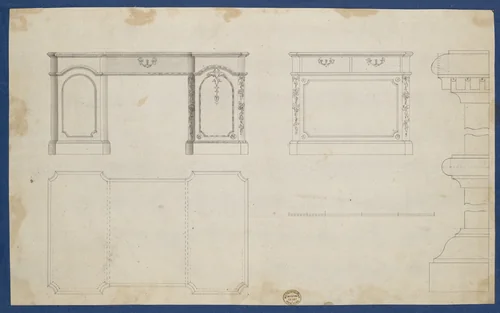 Library Tables, from Chippendale Drawings, Vol. II by Thomas Chippendale, drawing, 1759