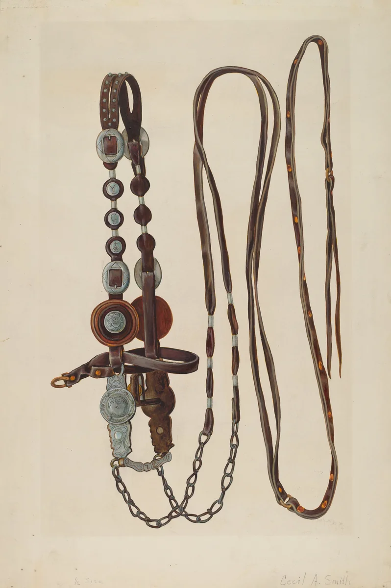 Bridle by Cecil Smith, index of american design, 1938