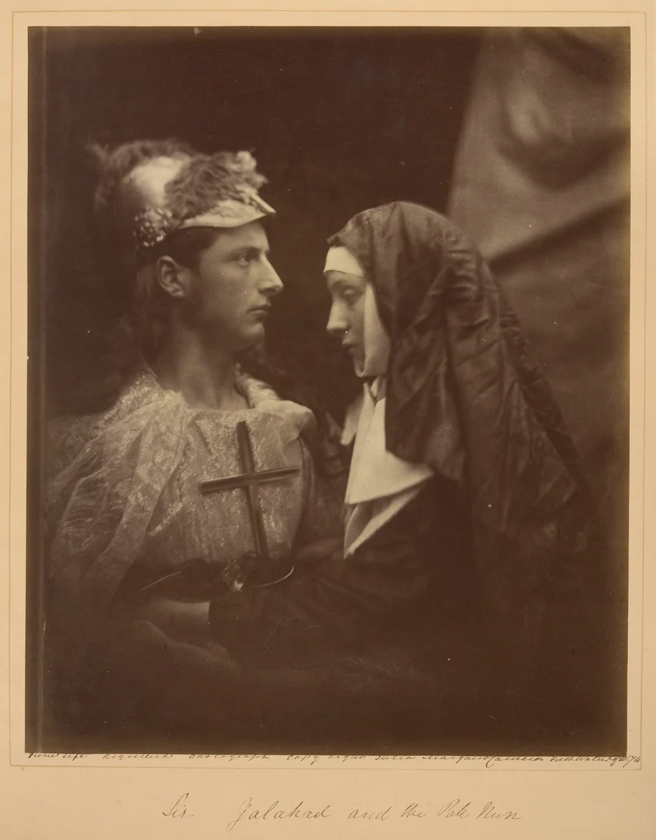 Sir Galahad and the Pale Nun by Julia Margaret Cameron, photograph, 1874