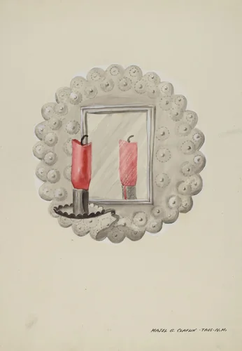 Tin-Mirror Candle Sconce by Majel G. Claflin, index of american design, 1937