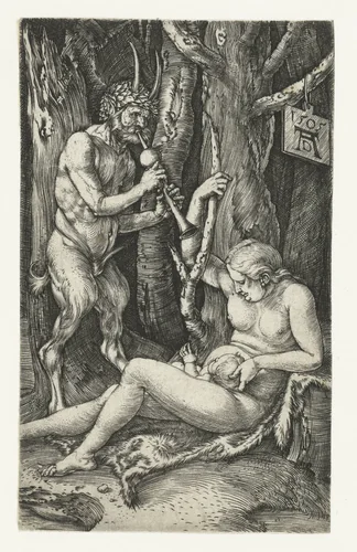 De saterfamilie by Unknown, print, 1505