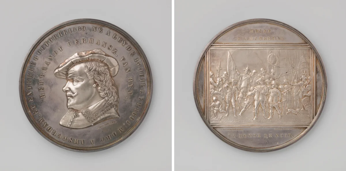 The Night Watch by Rembrandt van Rijn by Moses Cohen de Vries junior, metalwork, 1873