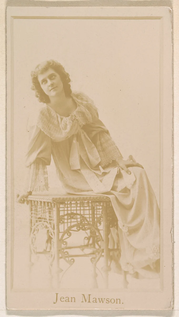 Jean Mawson, from the Actresses series (N245) issued by Kinney Brothers to promote Sweet Caporal Cigarettes by Kinney Brothers Tobacco Company, photograph, 1890