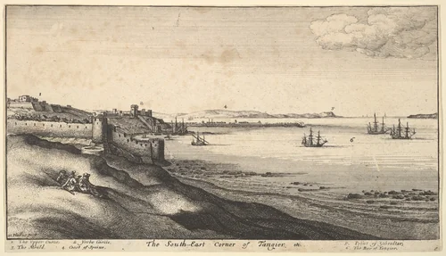 South East Corner of Tangier by Wenceslaus Hollar, print, 1669-1673